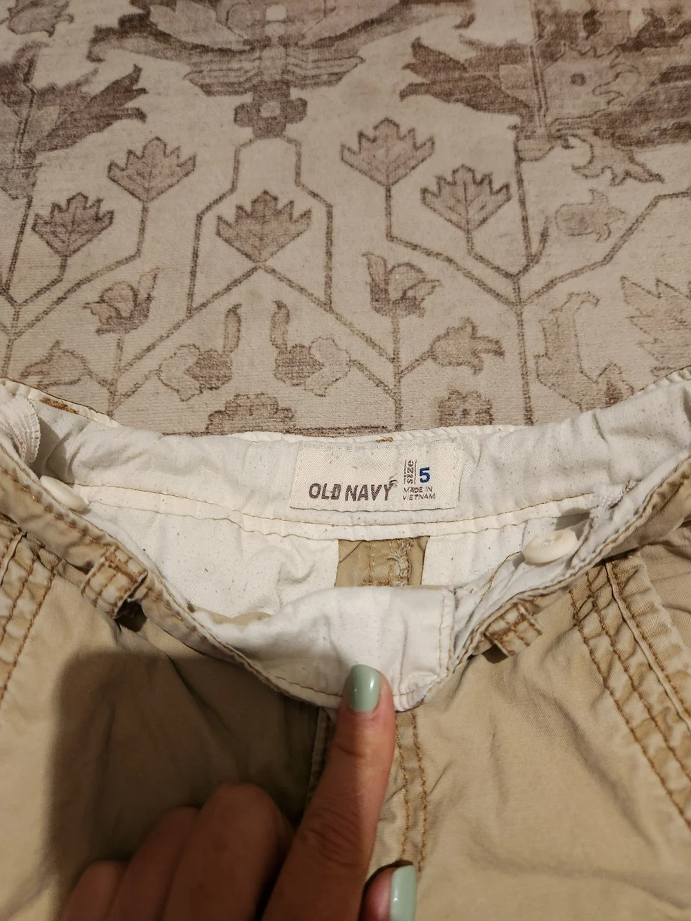 Old Navy Boys Tan Cargo-Style Shorts